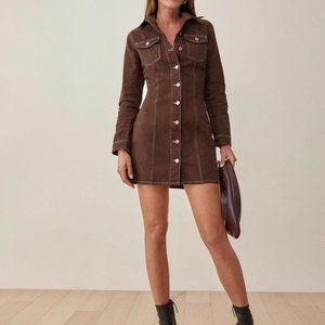 Reformation Newman Denim Mini Dress NWT Size 2